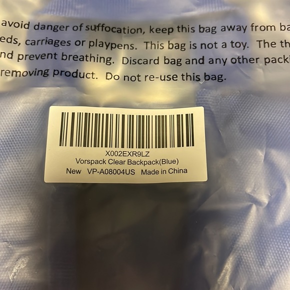 Vorspack clear backpack blue - Picture 9 of 9